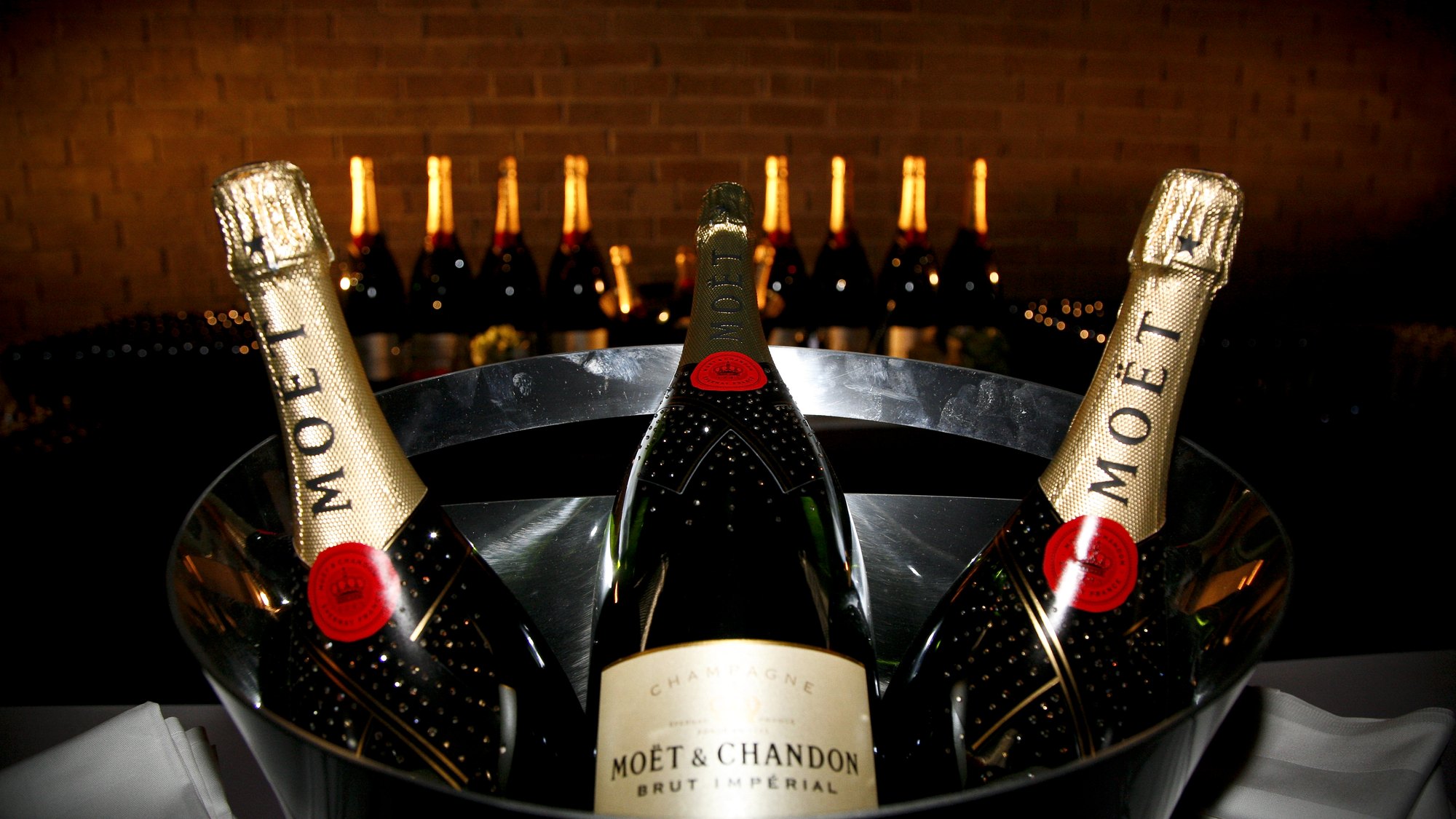 Champagne on ice, ready to be served